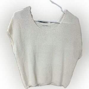 moon & madison Cream Scoop Neck Knit Vest